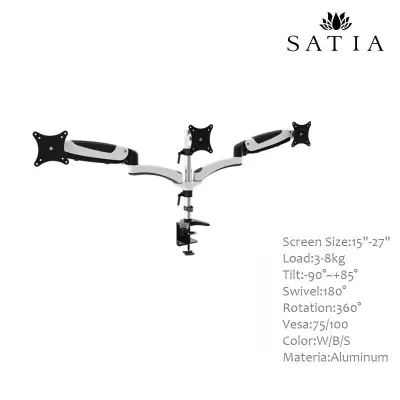 پایه رومیزی متحرک گازی 3 مانیتور ساتیا مدل ES-434d