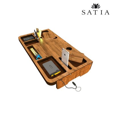 زیر مانیتوری چوبی کشودار