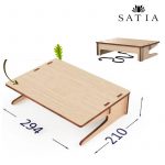 زیر مانیتوری چوبی کارنو