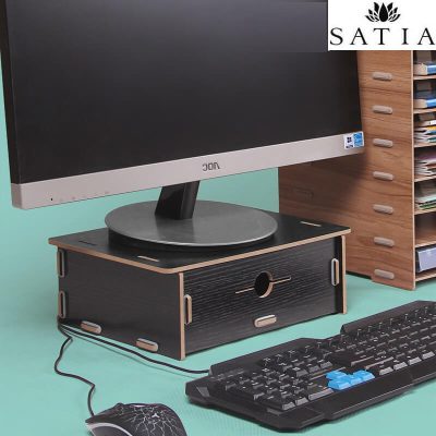 زیر مانیتوری چوبی مدل سان کول