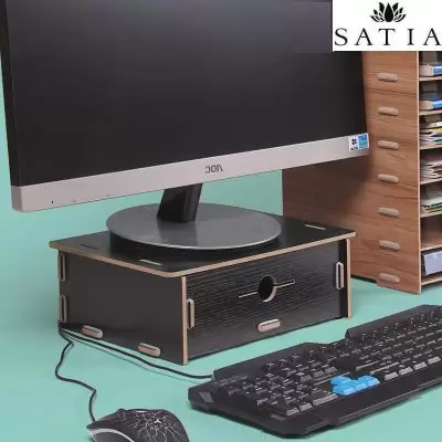 زیر مانیتوری چوبی مدل سان کول