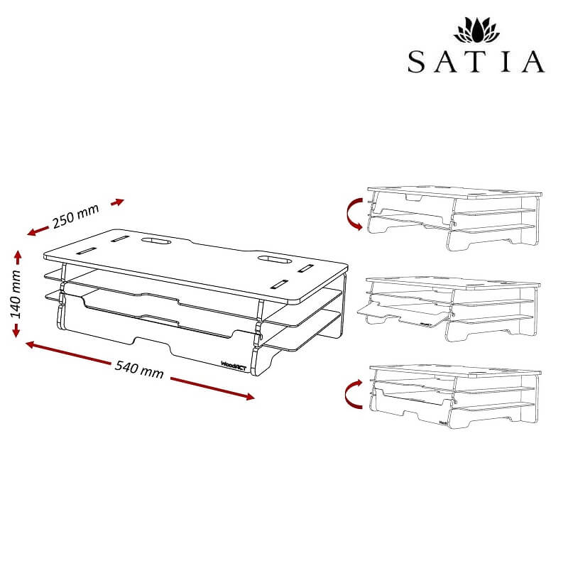 زیر مانیتوری چوبی مدیریتی