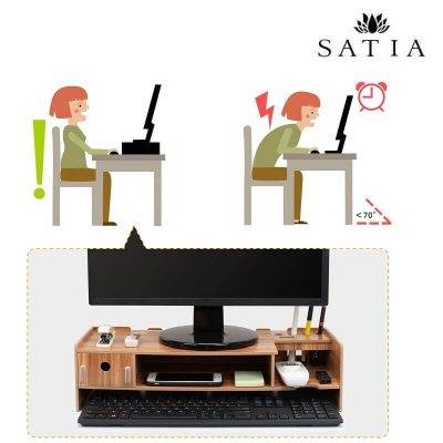 استند مانیتور چوبی