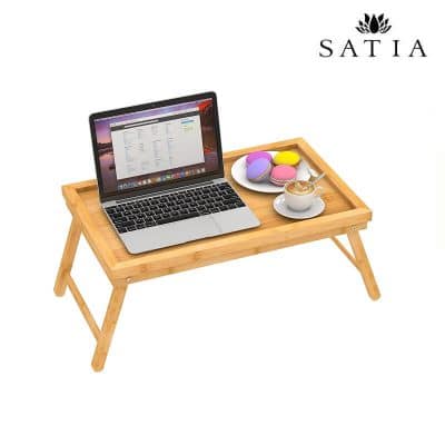 میز لپ تاپ چوبی تاشو بامبو