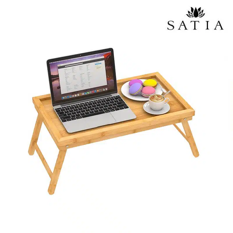 میز لپ تاپ چوبی تاشو بامبو
