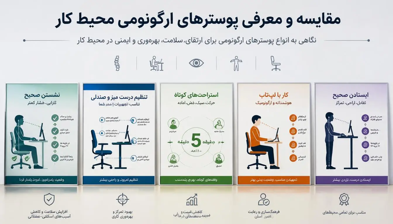 مقایسه و معرفی پوستر های ارگونومی محیط کار